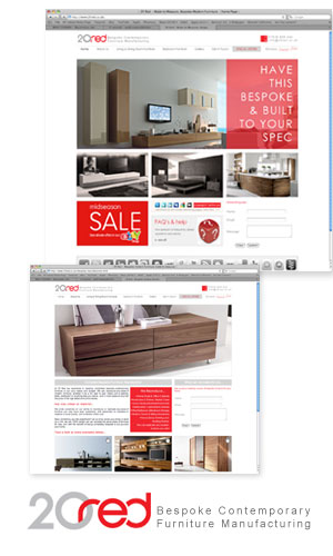 View 20 Red website project designed and built by Wolf Studios